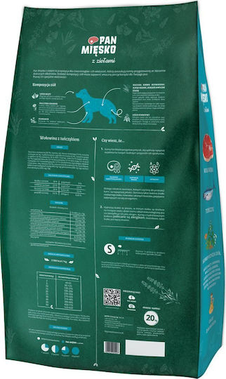 Pan Miesko 20kg Dry Food for Adult Dogs with Beef, Rice, Poultry, Tuna, Chicken, Liver and Salmon