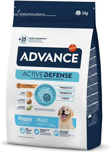 Affinity Advance Puppy Maxi 3kg Hrană Uscată pentru Căţei de Rase Mari cu Pui și Orez