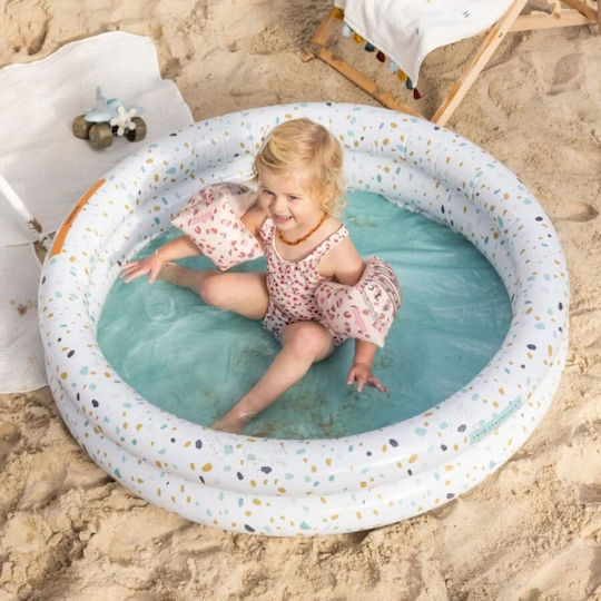 Swim Essentials Old Roz Leopard Pentru Copii Piscină Rotundă PVC 60lt Gonflabilă Roz