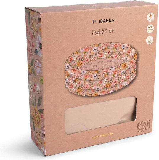 Filibabba Ocean Blossom Παιδική Στρογγυλή Πισίνα PVC 43lt Φουσκωτή Ροζ