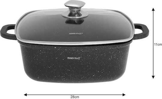 KING Hoff Tiefer Topf aus Aluminium 6.5Es / 28cm