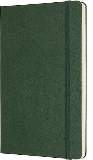 Moleskine Notebook Large 13x21 Σημειωματάριο Bullet Ριγέ με Σκληρό Εξώφυλλο και Λάστιχο Πράσινο