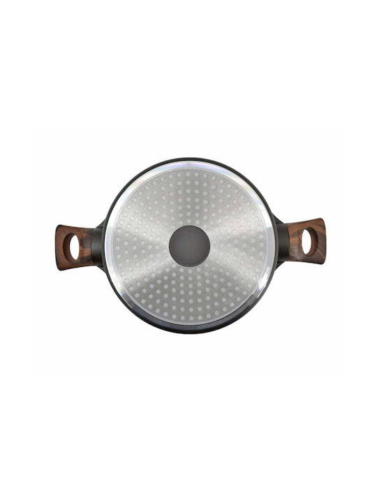 Ankor Oală Adâncă Din Aluminiu Turnat 24cm Gri Închis