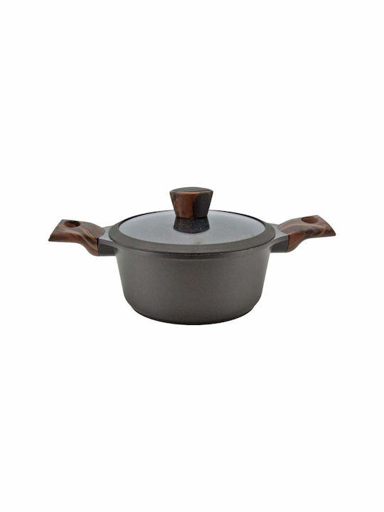 Ankor Oală Adâncă Din Aluminiu Turnat 24cm Gri Închis