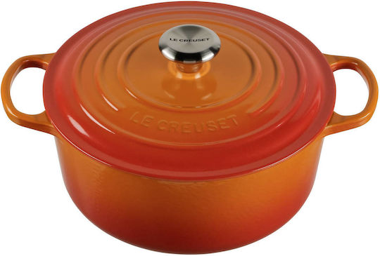 Le Creuset Gusseiserner Tiefe Topf aus Mandeimi 5.3l / 26cm Volcanic