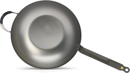 De Buyer Mineral B Wok από Ανθρακούχο Χάλυβα με Επίστρωση από Πέτρα 32cm