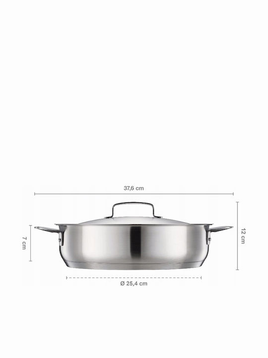 Fiskars Pan Mit Deckel aus Stahl mit Antihaftbeschichtung 28cm