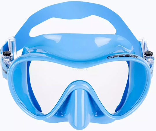 CressiSub CressiSub Tauchmasken Silikon mit Schnorchel F1 Blau