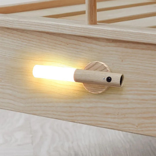Rechargeable LED Night Light with Photocell Switch Intelligent Induction Light 1pc Light Wood OEM
