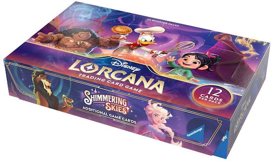 Disney Lorcana Tcg Блестящи небеса Бустер кутия 24 пакета