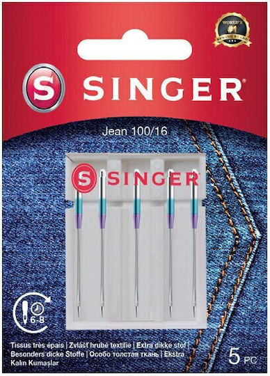 Singer Denim Needles 100/16 Pack 5