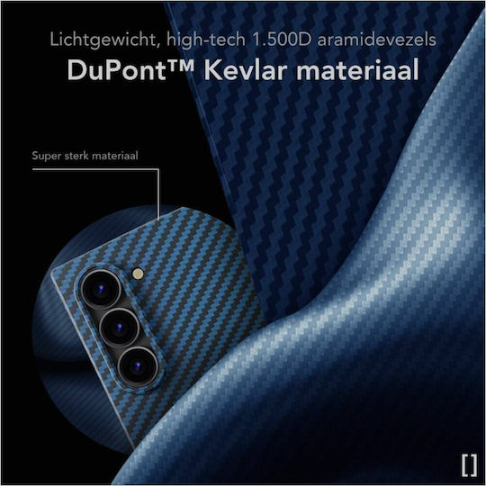 Nekit Umschlag Rückseite Aramid Fiber 1mm Blau (Galaxy Z Fold6)