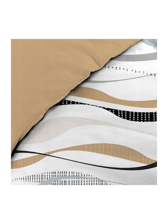 Douceur d'Intérieur Duvet Cover Set Cotton Queen with 2 Pillowcases 240x220 Natura Natura
