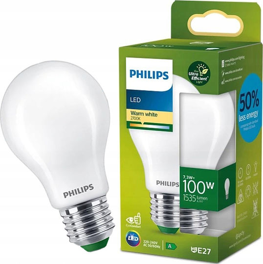 Philips Λάμπα LED 100W για Ντουί E27 Θερμό Λευκό