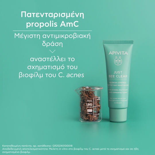 Apivita Routine Just Bee Clear Skin Care Set for Moisturizing 3pcs
