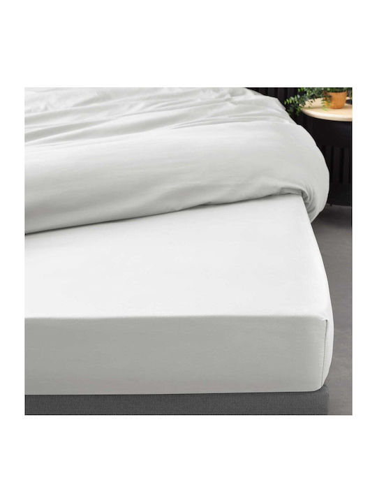Douceur d'Intérieur Σεντόνι Μονό με Λάστιχο 90x190εκ. White