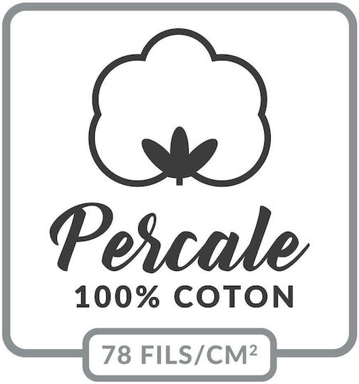 Douceur d'Intérieur Cearșaf Single cu Elastic 90x190cm. Alb