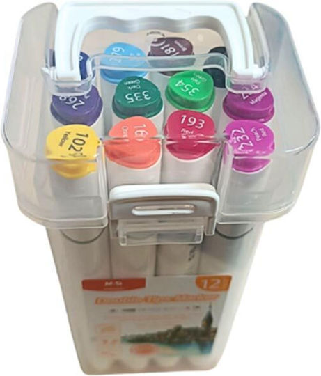 M&G Zeichenmarker 1mm Dicke Doppelseitig Set 12Stück