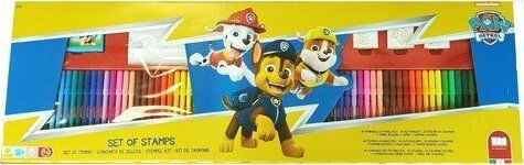 Painting Set 96 Pieces 4 Stencils Ink 60 Crayons 30 Stickers Activity Book Paw Patrol Multiprint