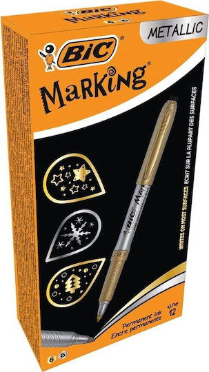 BIC Златисти Маркери за рисуване 1.7мм Комплект 12бр