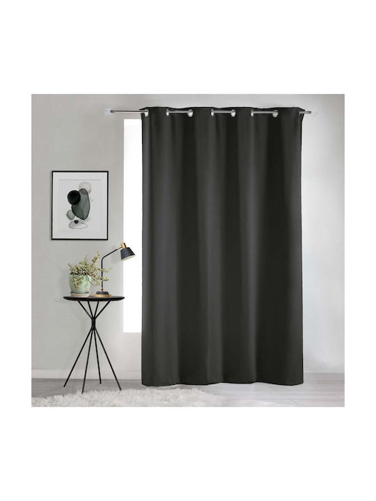 Douceur d'Intérieur Curtain Blackout Window with Grommet Occult Black 135x280cm