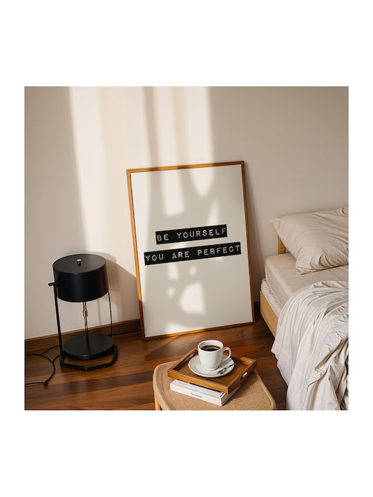 Quote Poster Be Yourself Pst25156 21cm X 30cm Λευκό Ξύλινο Κάδρο