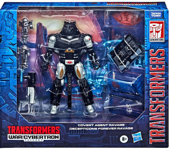 Action Figure Cybertron Covert Agent Ravage and Decepticons Forever Transformers for 6+ years old Years 20cm.