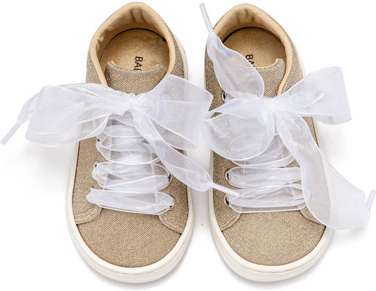 Babywalker Βαπτιστικά Υφασμάτινα Sneakers Πλατίνα