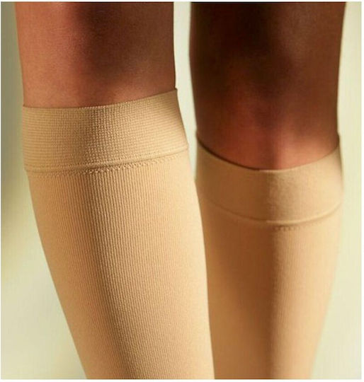 Sigvaris Cotton Short Κάλτσες Κάτω Γόνατος Διαβαθμισμένης Συμπίεσης 18-21 mmHg Μπεζ