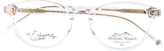 Alexander Wintsch 5002 K2 C4 Unisex Κοκαλινα Γυαλιά Οράσεως Στρογγυλά Διάφανο Σκελετό
