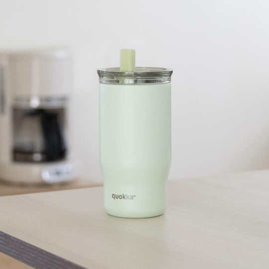 Quokka Stainless Steel Thermos Bottle BPA Free 720ml Pastel Green with Straw