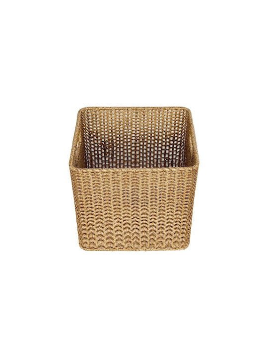GloboStar Artificial Garden Caves Übertopf Rattan Beige 32x28x30εκ.