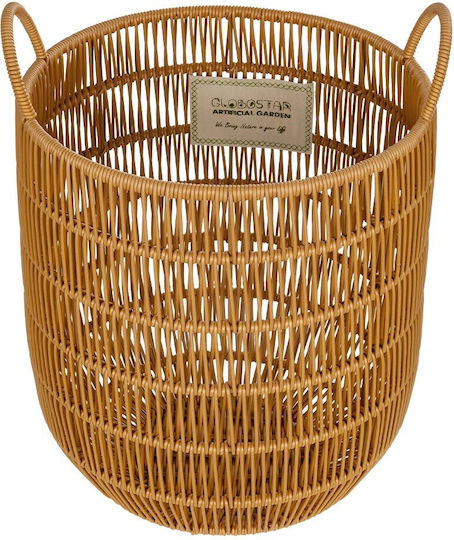 GloboStar Osaka Übertopf Rattan Beige 30x30x41εκ.