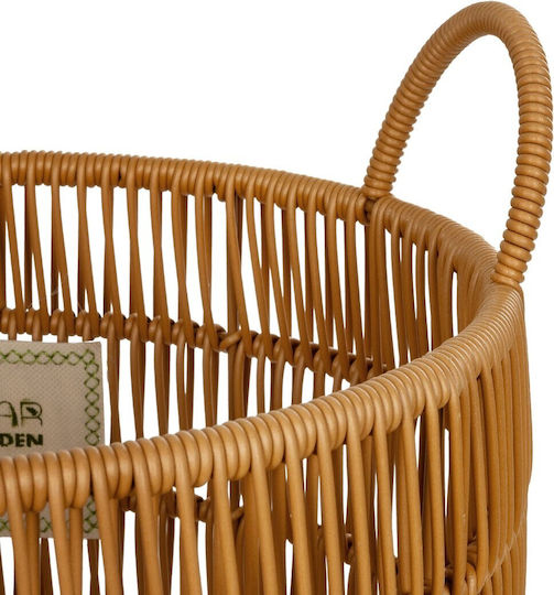 GloboStar Osaka Übertopf Rattan Beige 30x30x41εκ.
