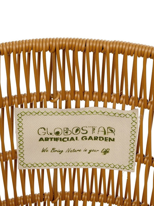 GloboStar Osaka Саксия Ратан Бежов 30x30x41εκ.