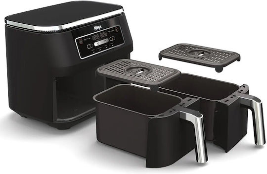 Ninja Foodi Dual Zone Air Fryer with Double Detachable Bucket 7.6lt Black