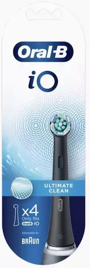 Oral-B iO Ultimate Clean Replacement Heads for Electric Toothbrush Black 4pcs