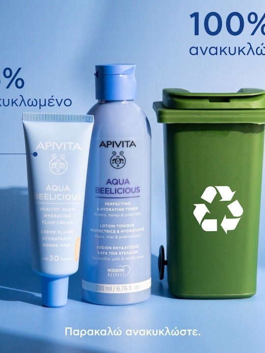 Apivita Aqua Beelicious Hautpflegeset für Feuchtigkeitsspendend & Aufhellung 3Stück