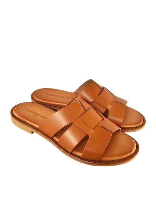 Sandale Casual Damă Din Piele Tabac