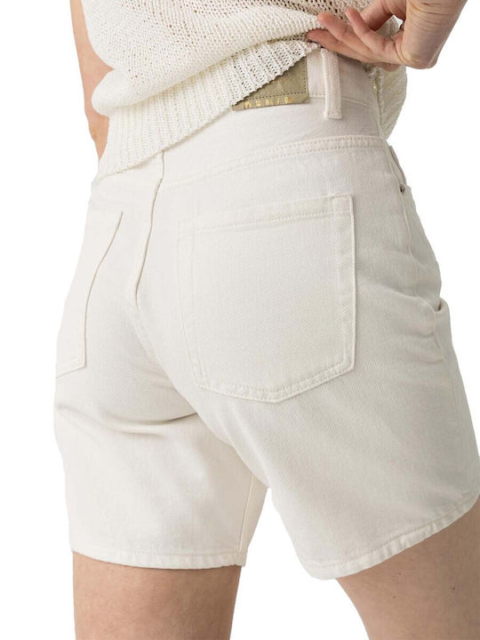 Tiffosi Damen-Shorts Hohe Taille Weiß