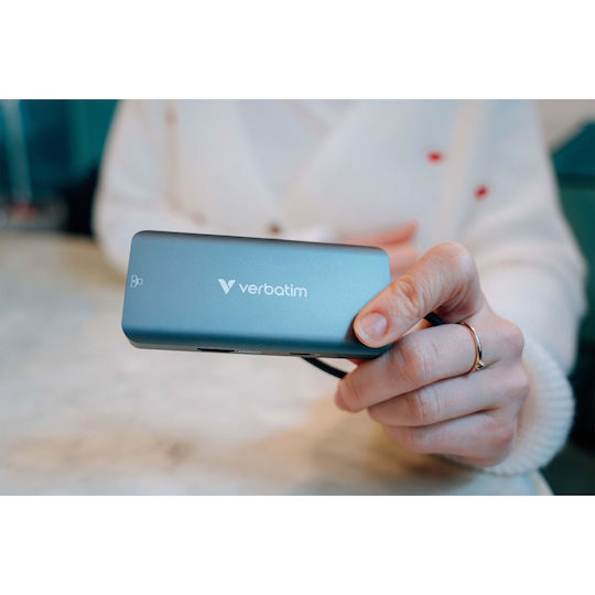 Verbatim USB-C Docking Station with HDMI 4K PD Ethernet Gray (32157)