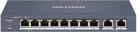 Hikvision DS-3E1510P-EI v2 Verwaltet PoE+ Switch mit 2 Ports Gigabit (1Gbps) Ethernet
