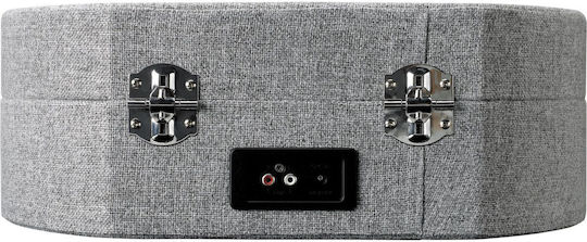 Lenco LS-66GY Koffer Plattenspieler mit Vorverstärker und Eingebaute Lautsprecher Gray