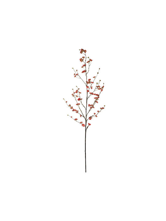 Globostar Artificial Garden Red Cherry Blossom Branch 21455 Τεχνητό Διακοσμητικό Κλαδί Κόκκινης Κερασίας Y101cm
