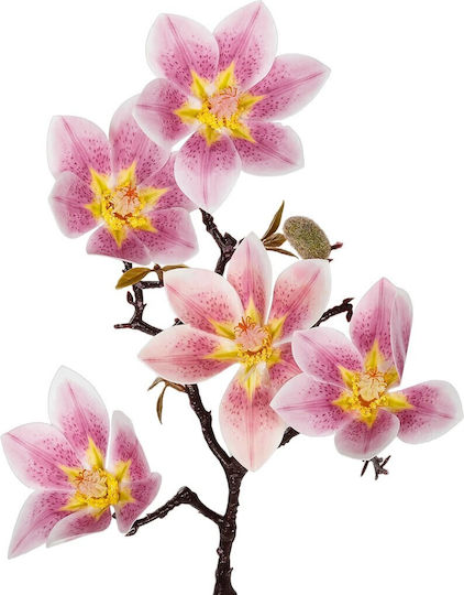Globostar Artificial Garden Ping Magnolia Branch 21424 Τεχνητό Διακοσμητικό Κλαδί Ροζ Μαγνόλια Y57cm