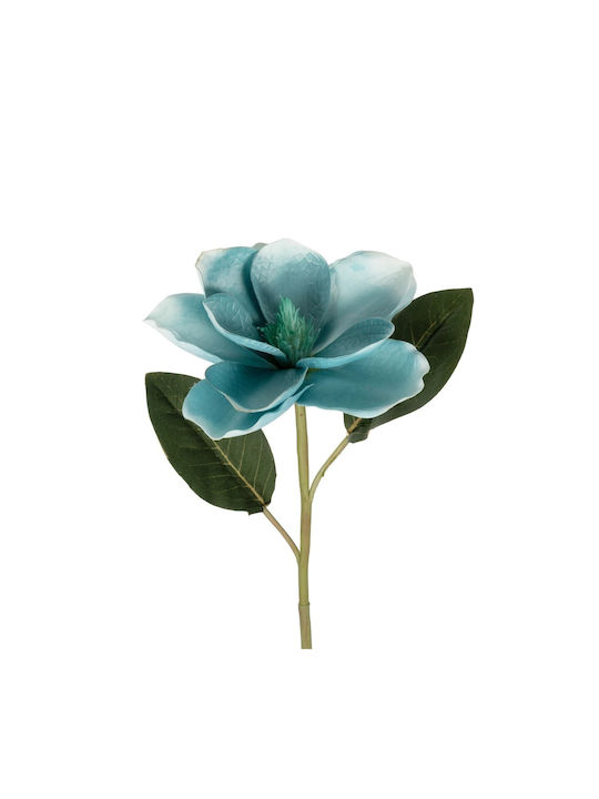 Globostar Artificial Garden Blue Magnolia Branch 21425 Decorative Artificial Blue Magnolia Branch H80cm