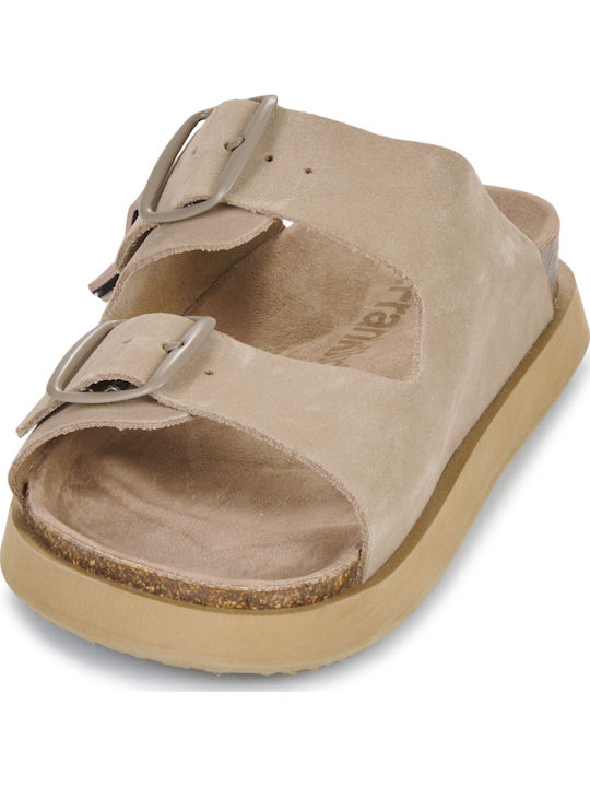 Vibe Women's Flat Sandals Brown