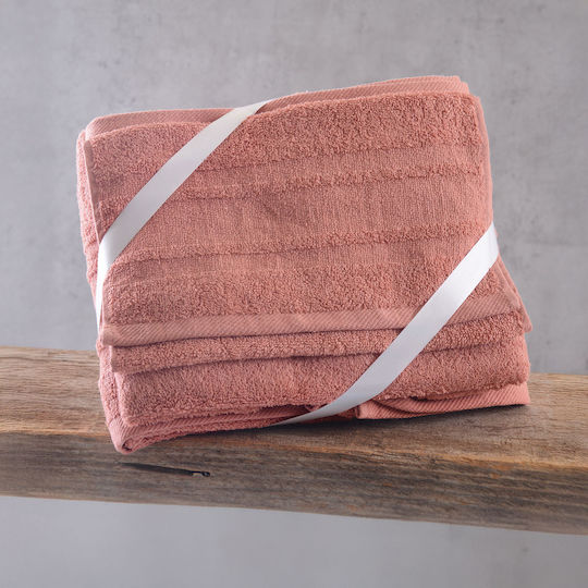 Rythmos Bath Towel Laura 70x140cm Terracotta Weight 500gr/m²