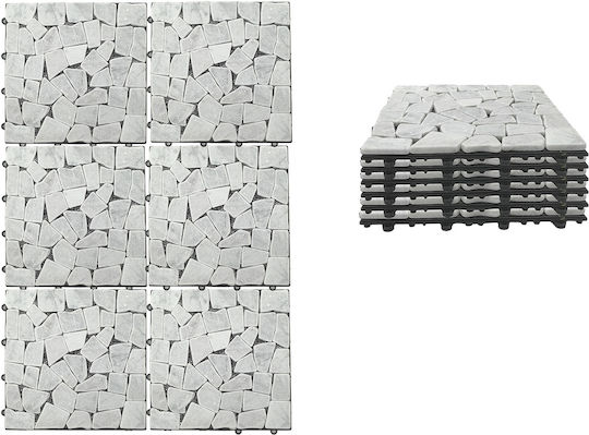 Σετ Πλακίδια Artelibre Πέτρα Λευκό 30.5x30.5x2cm 6τμχ 06512920