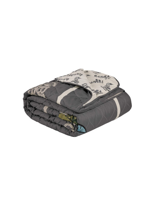 Das Home Παιδικό Κουβερλί Μονό 4931 Cream, Grey 160x220εκ.